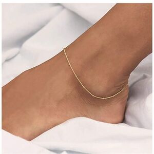 COPY - 14k Gold Satellite Chain Anklet Ankle Bracelet
